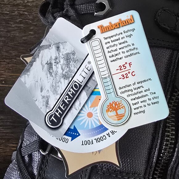 NIB Timberland Black Winter Rubber Sole Lightweight Warm Sherpa Winter Boots - Picture 11 of 16